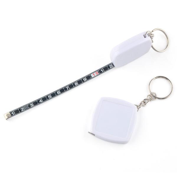 ferramenta essencial acessível de medição da fita do corpo de 2m Mini Keyring Black Steel Gift relativa à promoção