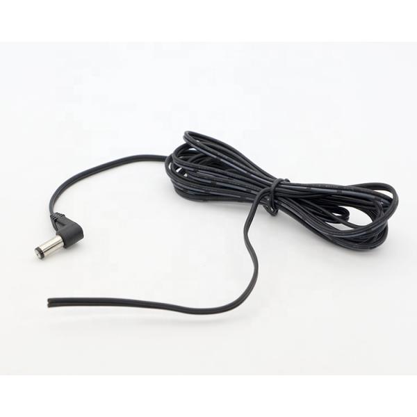 90 degrés à angle droit Jack à baril en courant continu 2,1x5,5 mm mâle femelle à l'extrémité libre câble d'alimentation en courant continu à queue de cochon ouverte