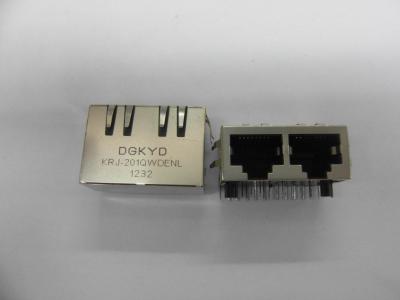 Aba personalizada do preto de PBT abaixo 1 x 2 do jaque dobro da peça fundamental do porto RJ45