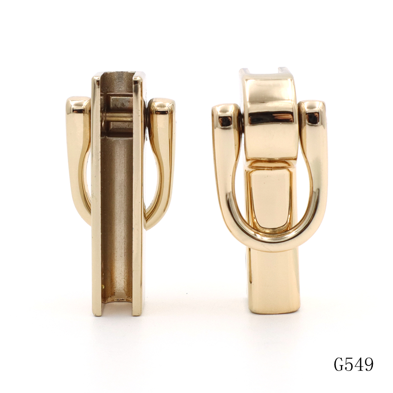 Custom Metal Bag Accessories Gold Double Ear Clip Corrosion Resistant For Bag Accessories