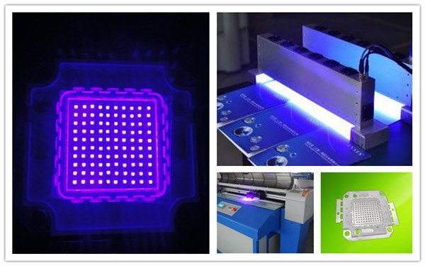 China Market CE RoHS 100w 365nm 380nm 395nm 405nm UV Curing LED Chip For Printer