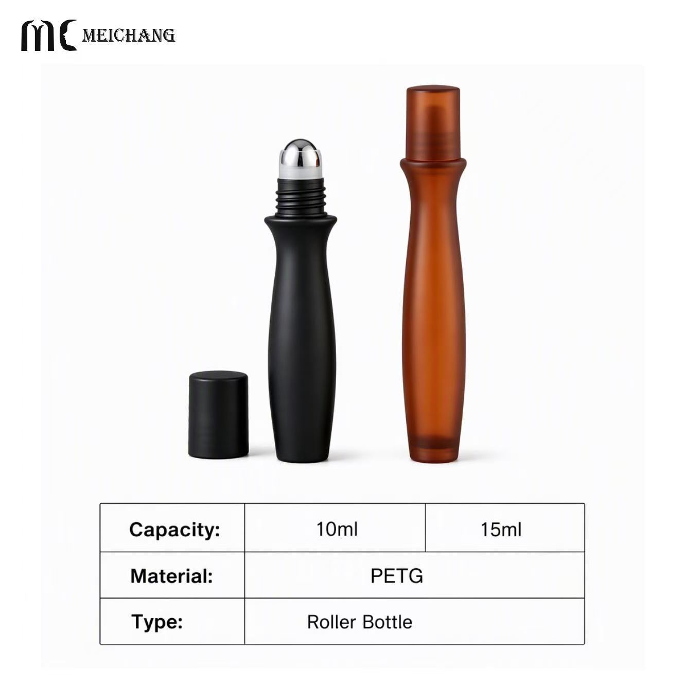 10ml / 15ml PETG Roll-On Bottle for Essential Oil & Personal Care Packaging (MC-1901)