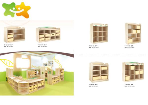 Healthy Safe Kindergarten School Furniture Burr Free Attrative Colors Wood Material