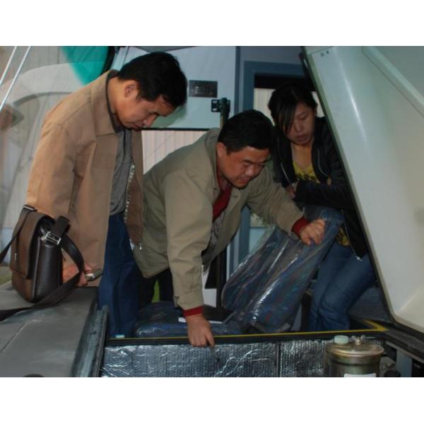 Customized 51 Passenger Airport Apron Bus , Small Turning Radius Airport Coach