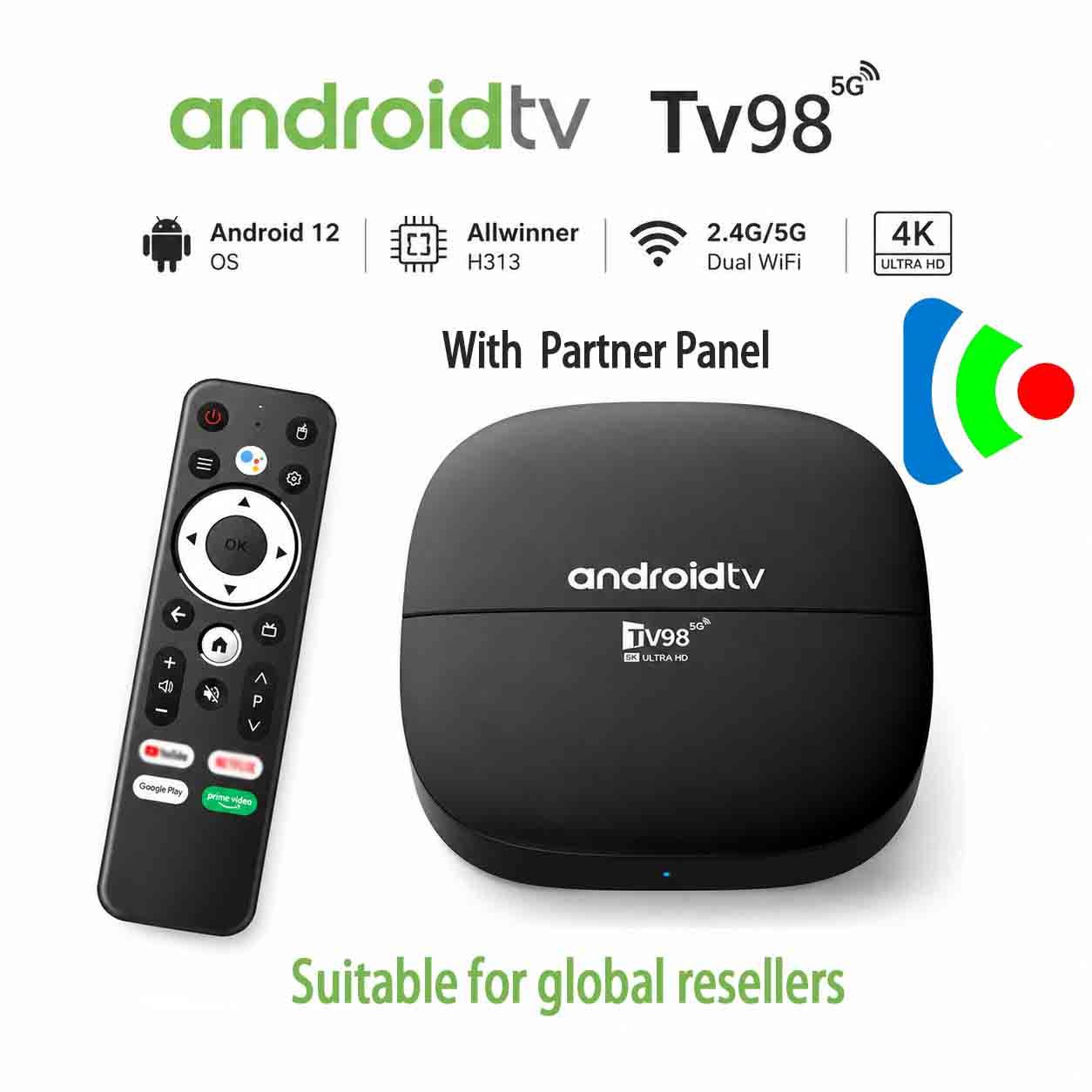 TV98ATV Android 12 TV Box Factory Direct With Tivimagic Player OEM ODM Wholesale