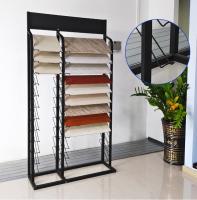 Présentoirs de carreaux en cascade combinés en fil métallique pour présentoirs d'échantillons de granit métallique à 12 étagères