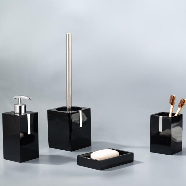 Bathroom Accessories Set Polyresin Foam Dispenser Toothbrush Holder Soap Dish