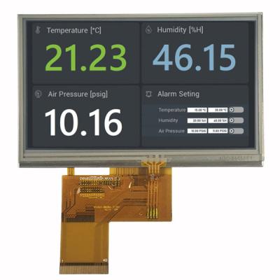 TFT LCD Display 4,3 polegadas com toque resistivo 480x272 ST7282T2 40 Pin Interface RGB