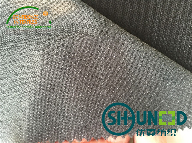 PA 75 D * 100 D Broken Twill Weave Woven Interlining , Double Dot heavy weight interfacing