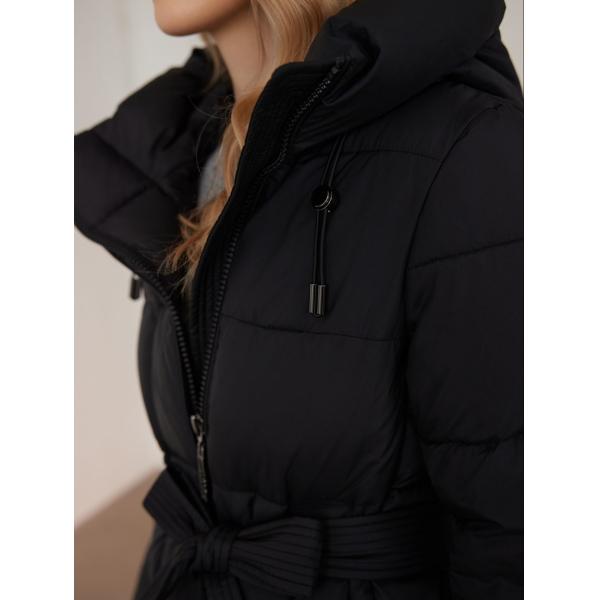 Women Long Coat Winter Warm Coat Down Or Biodown Or Bio Fluff Coat For Winter Hooked Water Proof And Windproof For Cold Winter Dark Colour