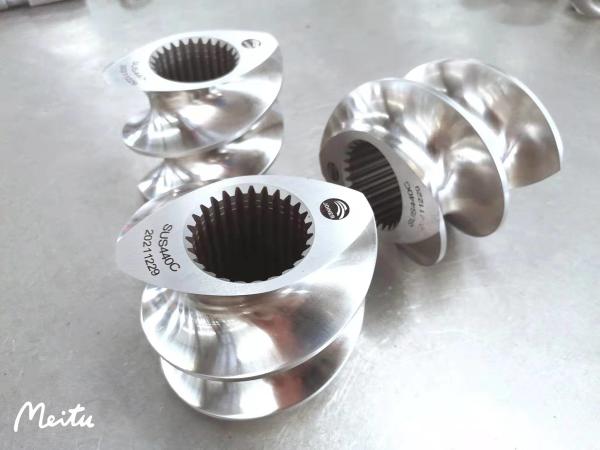 ZSE110 Extruder Screw Elements SUS440C Material For Fish Food / Snacks Extruder