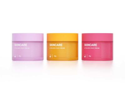 Frosted 100ml 200ml Cosmetic Glass Jars Facial Cream Jar Silkscreen Printing