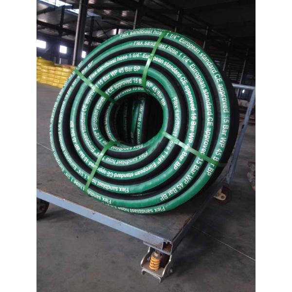 Flexible High Abrasive Sand Blast Hose 32mm Industrial Rubber Wear Resistant
