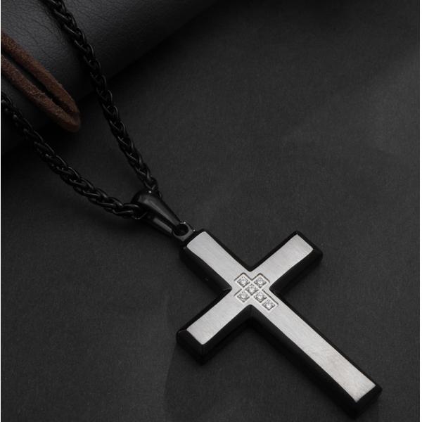 En stock Productos de forma cruzada colgantes para hombres collar para hombres con entrega rápida