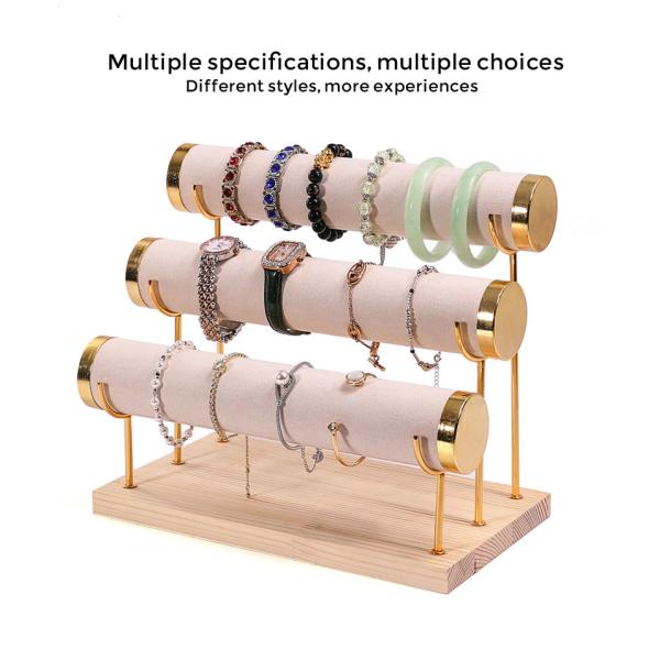 Sillón de joyería desmontable de terciopelo Sillón de 2 niveles Sillón de relojes Sillón de relojes