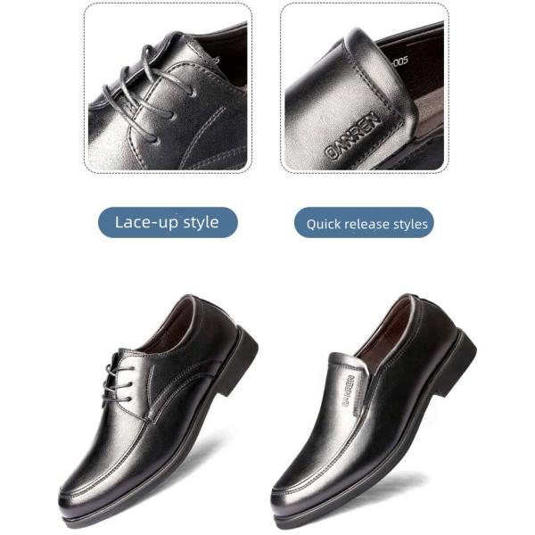 Pigskin Lining Military Dress Shoes Lightweight Grainy Business Leather Shoes