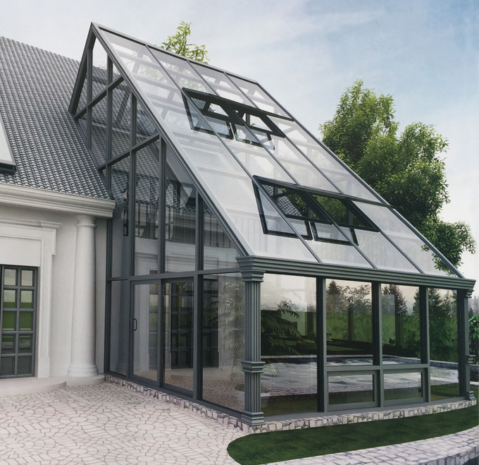 Modular Design Aluminium Sun Room Broken Bridge Structure Leak Proof Sealing