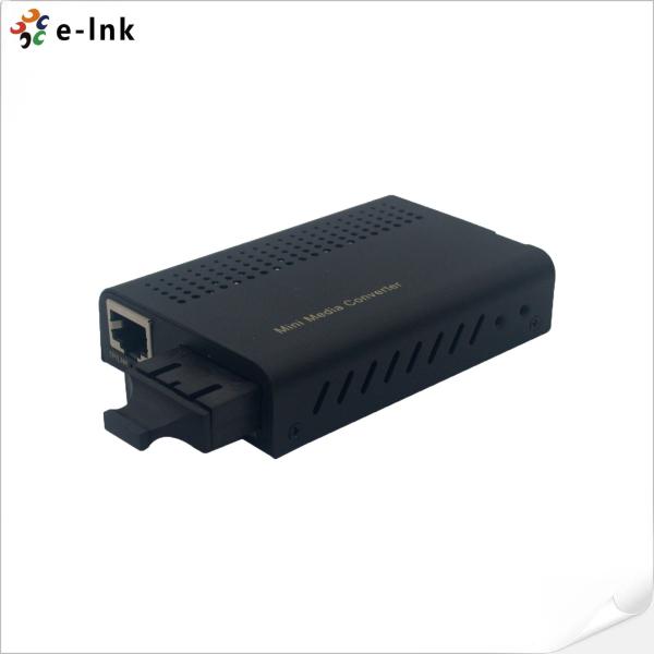 Mini 10/100/1000Base-TX to 1000Base-FX Fiber Media Converter