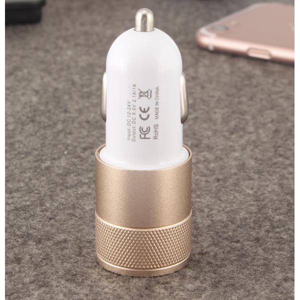 Shenzhen Factory Supply Aluminum 12V Car Battery Charger Emergency Dual USB Car Charger For Mobile Tablet