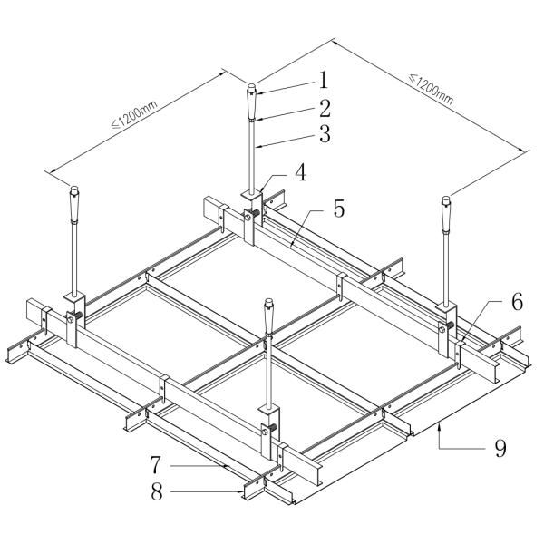 Anti Corrosion Fiberglass Ceiling Tiles 600x600mm White Beveled Edge