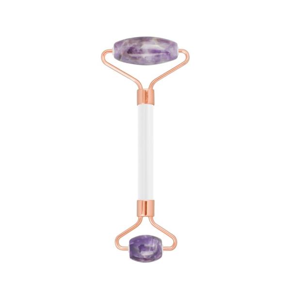 100% Natural Jade Crystal Roller Amethyst Facial Massage Beauty Roller