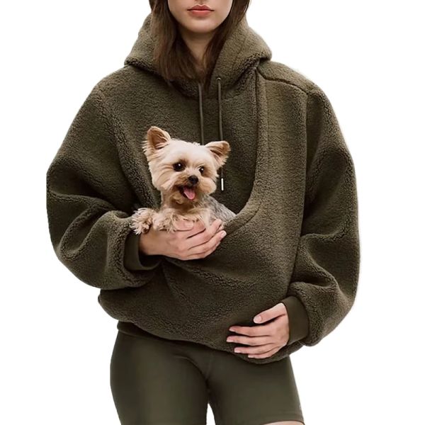OEM/ODM Wholesale Couple Pet Cat & Dog Bag Hoodie with 3D Embroidery Cartoon Design Winter Fashionable Warm Breathable Windproof