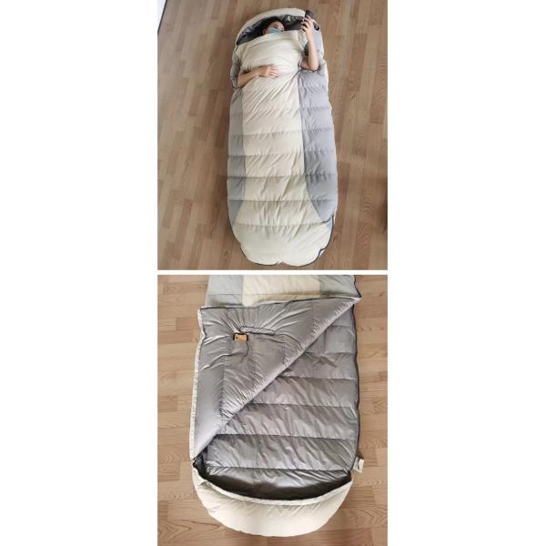 3000G Sleeping Bag White Duck Down Sleeping Bag Outdoor Camping Splicable