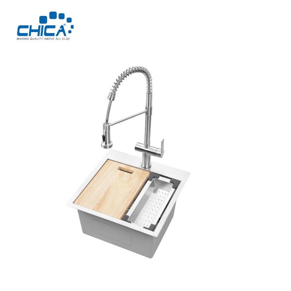 Single Bowl Stainless Steel Kitchen Sinks Handmade House Kitchen Sinks With Cutting Board