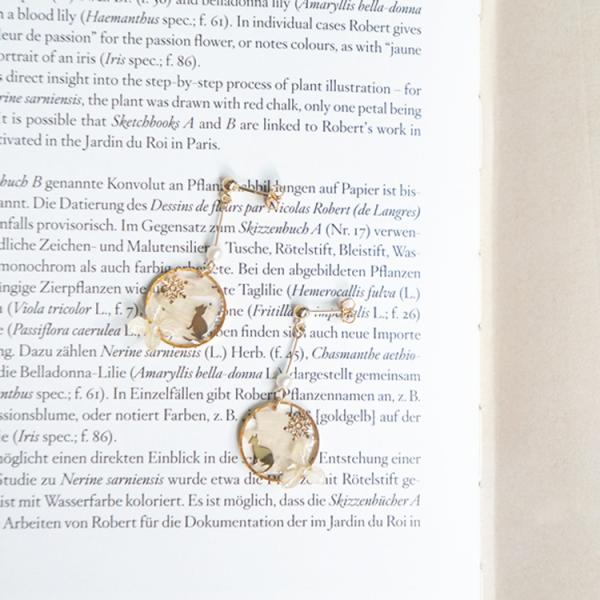 Dream Cats Pure 1cmx3cm Wedding Used 14K Gold Pearls Real Flowers Ear Studs