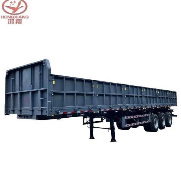 2 Axle 3axle 40 60 Tons Side Wall Fence Cargo Semi Trailer with Tire Number 8.12.16