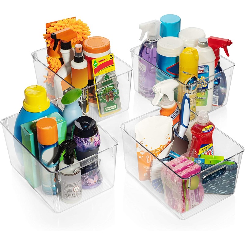 Transparent Plastic Space Storage Box Large Capacity Clothing Sorting Box for Home  Storage Organizer Storage Boxes & Bins