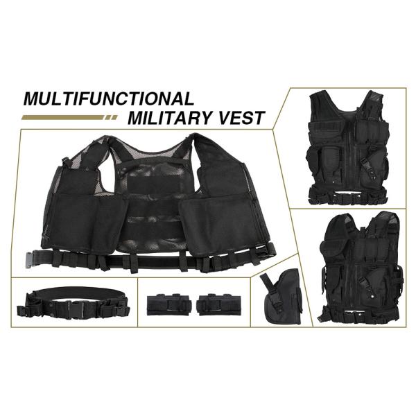 Sports Vest Equipment Security Vest Training Vest Adjustable Lightweight Vest for Law Enforcement Guard Hunting