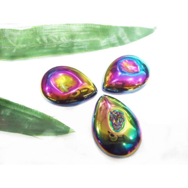 10 - 30mm Tear Drop Shape Druzy Agate Jewelry Cabochon Mix Color