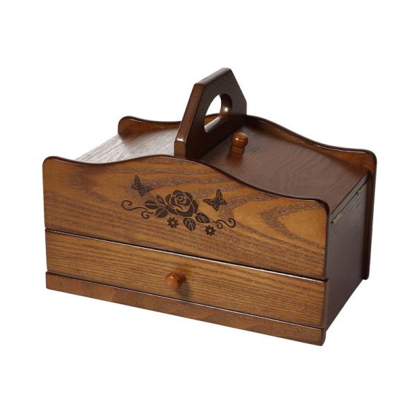 Custom Sewing Kit Set with Wooden Sewing Box Pine Wood Color Room Space Selection