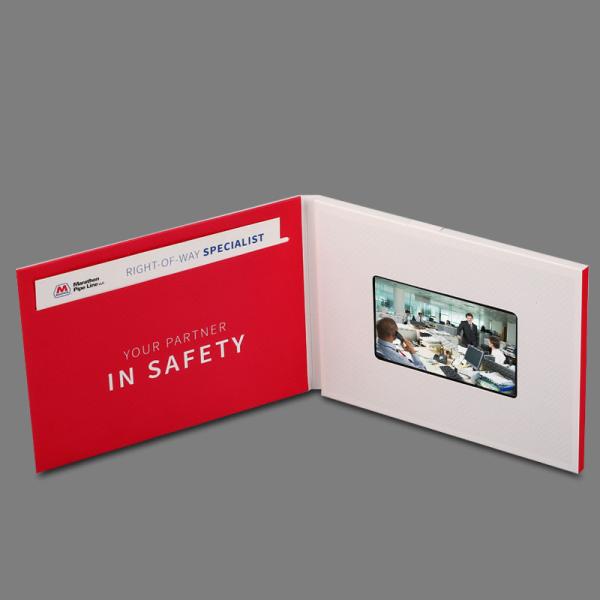 Custom Video Greeting Cards Lcd Brochure With Video Screen , 4.3-10 Screen