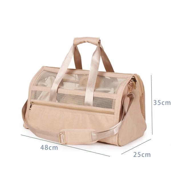 Sacs de voyage pour animaux de compagnie Portable en nylon Portable de luxe Porteur pour chiens de compagnie Ventilation extérieure