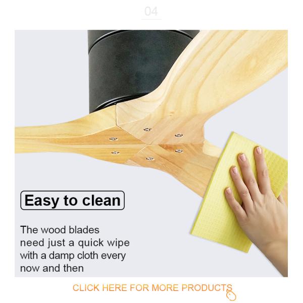 1stshine Moderno nórdico 3 lâminas de madeira flush ventilador de teto temporizador incluído para sótão sala