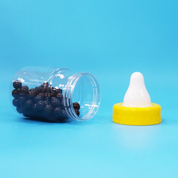 Bpa Free Screw Cap Transparent PET Plastic Sealed Jar For Food Candy Cookies Nuts