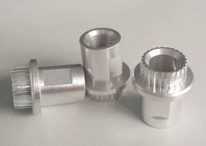 2A12 6061 Aluminium Turning Parts Connector With Knurled Head