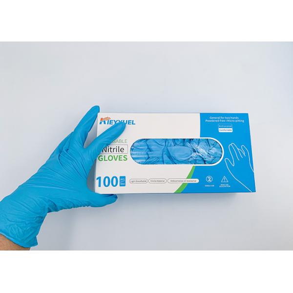 Устранимые перчатки нитрила с Ce и аттестациями УПРАВЛЕНИЯ ПО САНИТАРНОМУ НАДЗОР