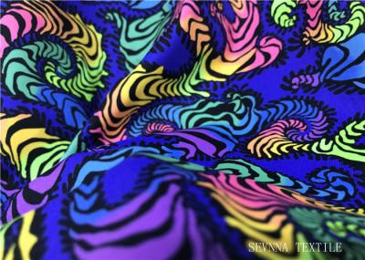 A tela em dois sentidos Fluo de néon brilhante da malha do roupa de banho do estiramento colore Digitas impressas
