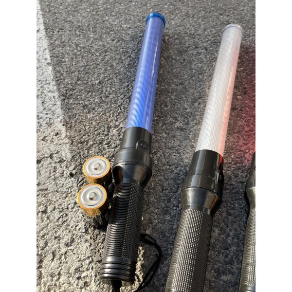 LED Warning Flashing Road Baton for Traffic & Security Lights – 45cm 54cm Rechargeable/Battery