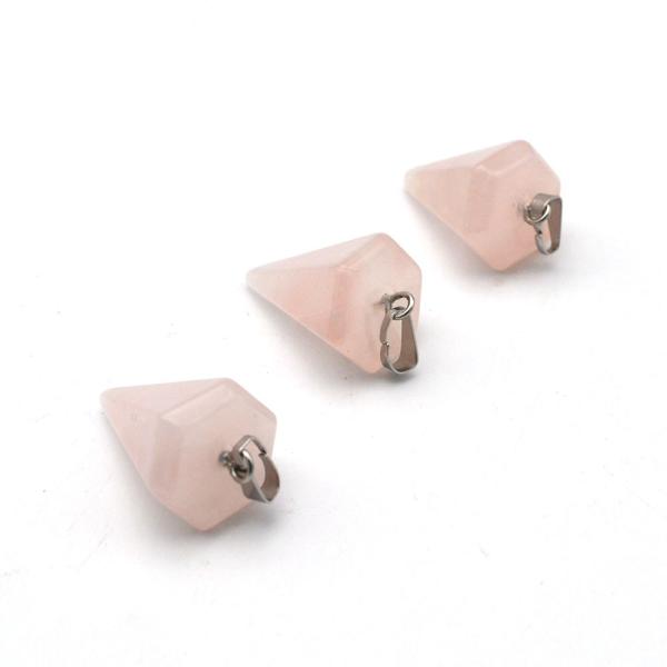 Natural Crystal Rose Quartz Pendulum for Chakra Alignment and Reiki Healing