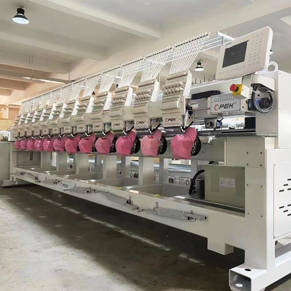 8 Heads Embroidery Machine Industrial Automatic T Shirt Garment Flat Computerized Embroidery Making Machine
