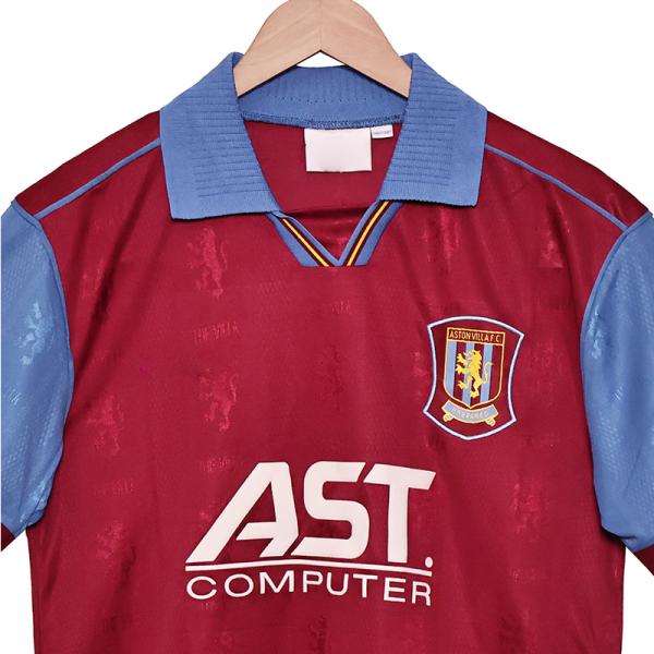 Aston Villa 1995-1997 Retro Home Football Club Jerseys Classic Customized