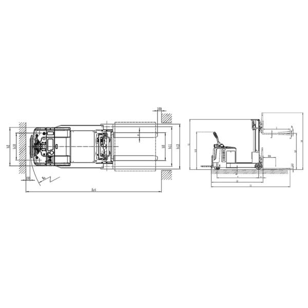 Электрический балансовый погрузчик 2000 кг 3000 мм 4500 мм