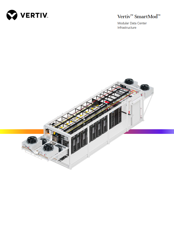 Vertiv SmartMod MDC Modular Data Center with 100kW Capacity 14 Racks and Short Circuit Protection