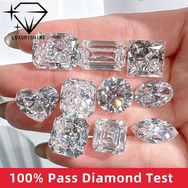 LuxuryShine VVS-VS Asscher Shape Lab Grown Diamond 0.1-10CT D-F Color white diamond With IGI Certificate 3EX Cut Stones