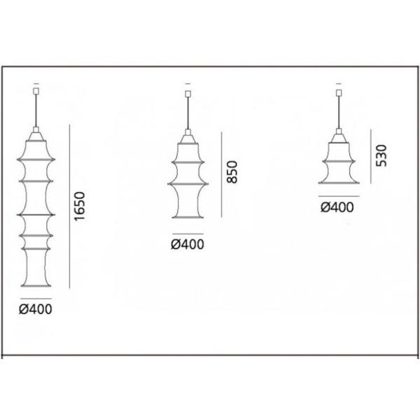 Fabric Long Chandelier For Living Room Dining Room Tea Room Bedroom Bar Bedside