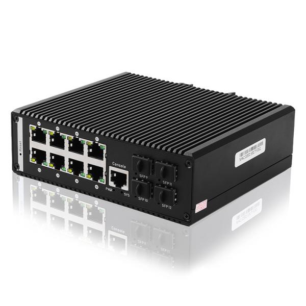 8 Port Gigabit Managed Industrial Poe Switch 4 Gigabit SFP Fiber Slot Port